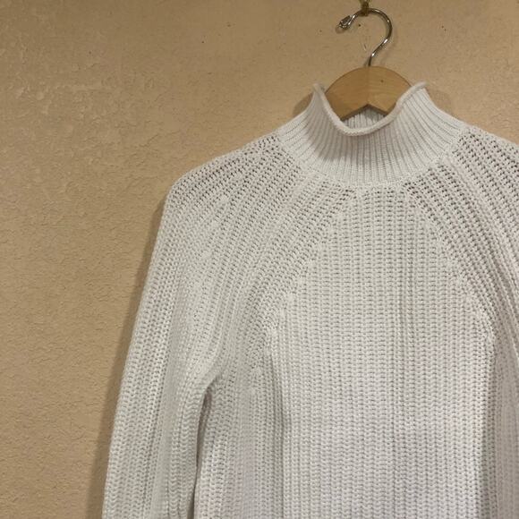 NWT J. Crew Relaxed rollneck™ knit cotton sweater in white XXS - Picture 3 of 11